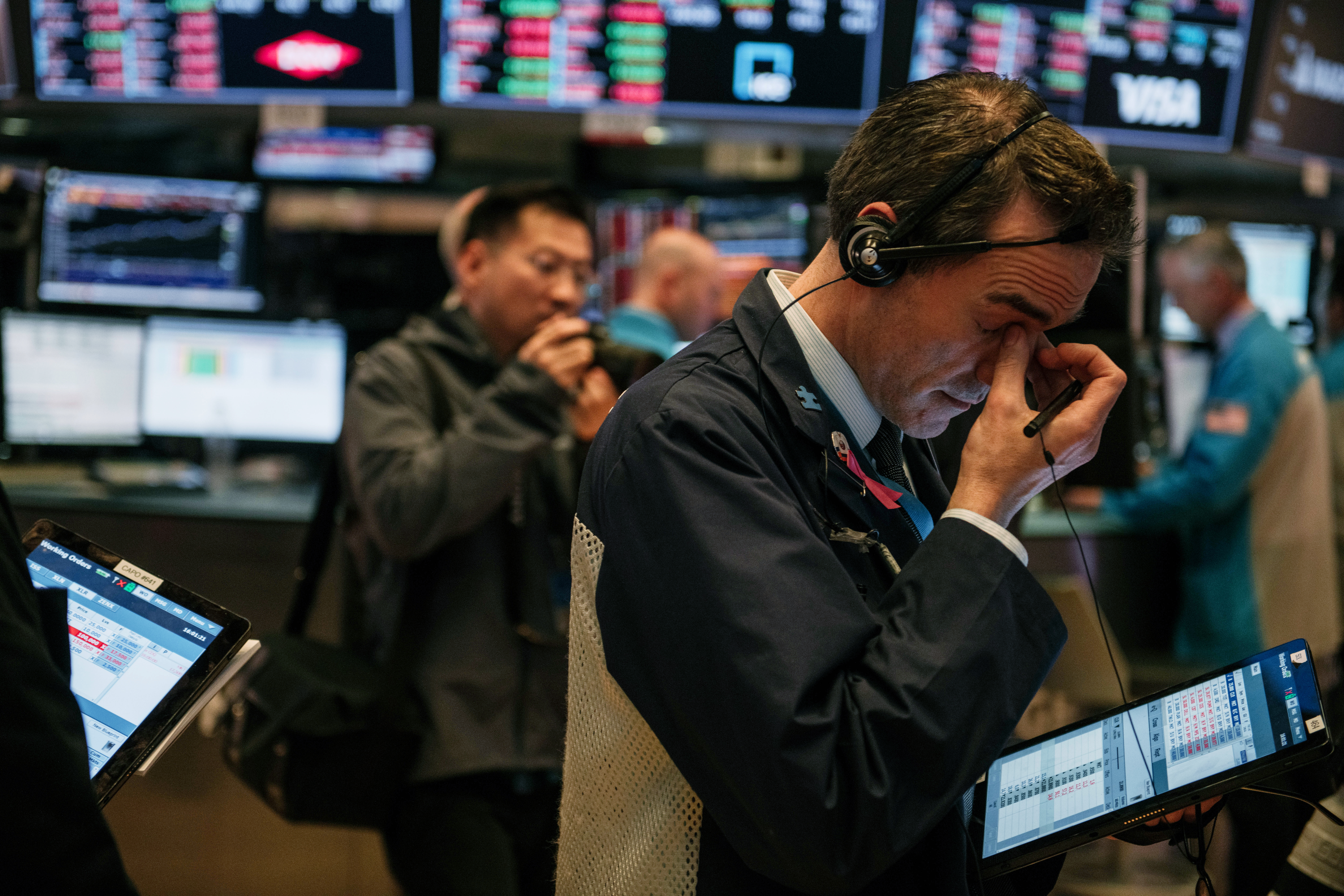 Stocks Open Sharply Lower; Dow 10 Percent Below Recent Record High