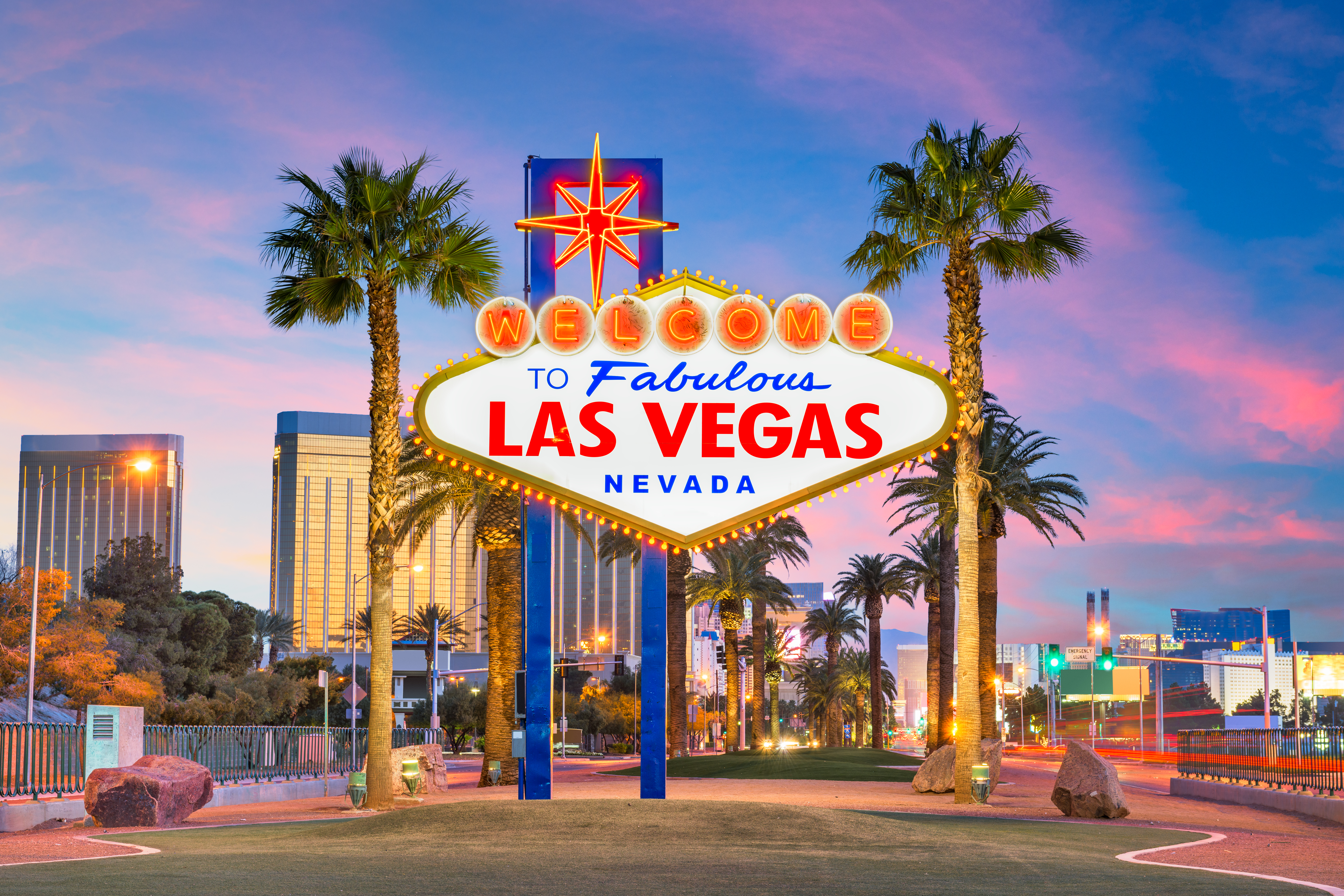 Close up of the Welcome To Fabulous Las Vegas Nevada neon sign.