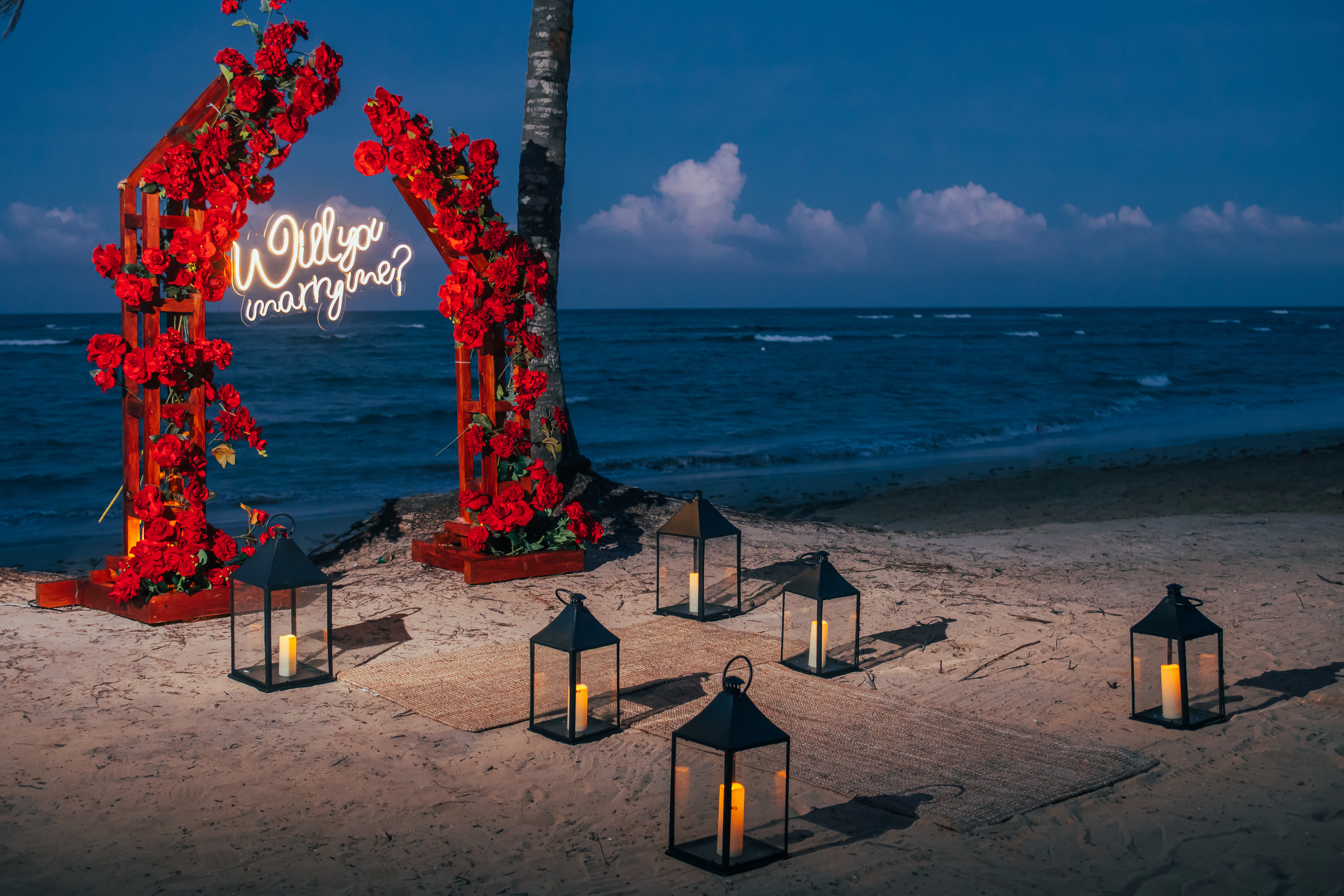 Amour Essence: detalhe da montagem 8 em uma praia privativa de Uvero Alto, Punta Cana.