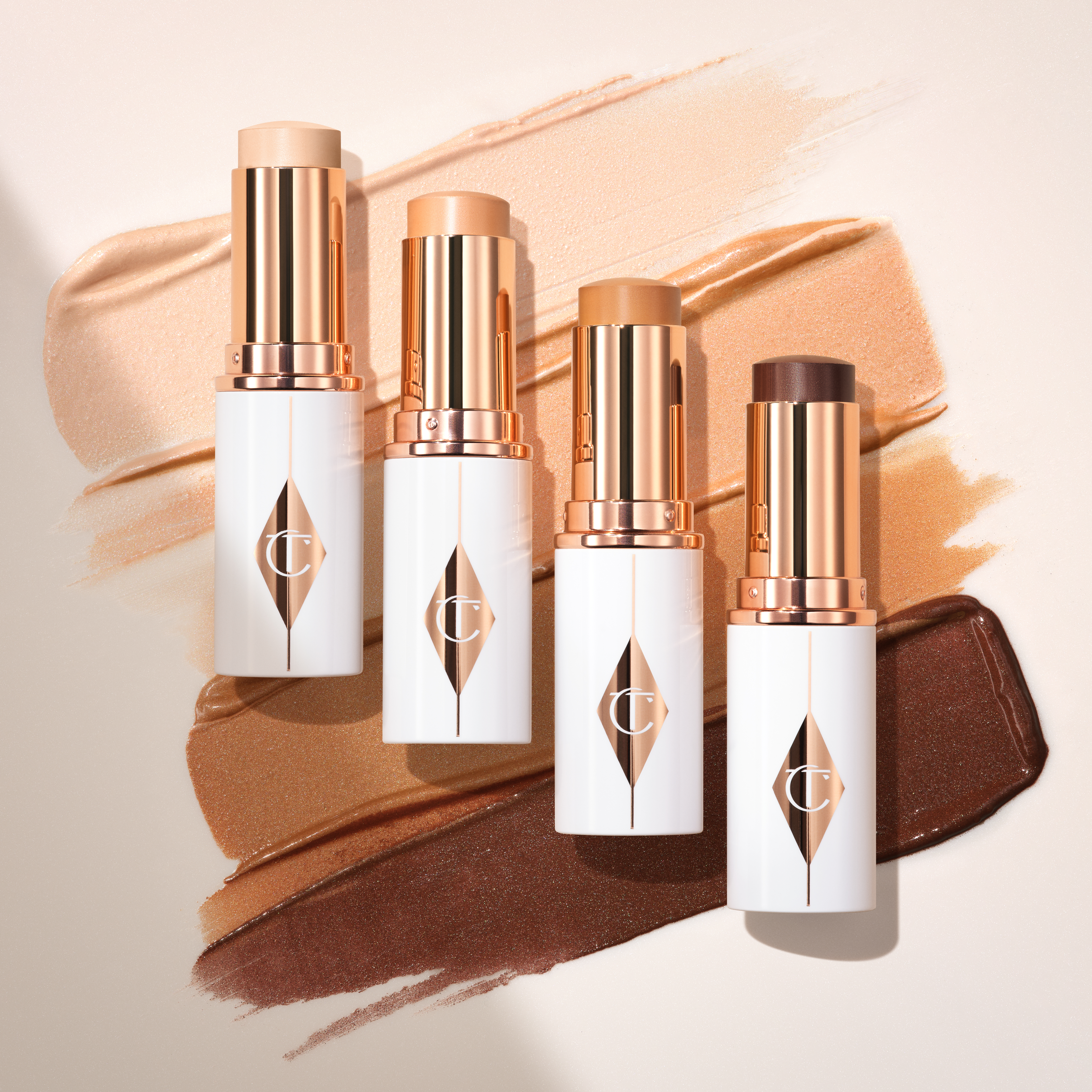4 shades of Unreal Skin Sheer Glow Tint stick foundation helping you choose foundation shade online