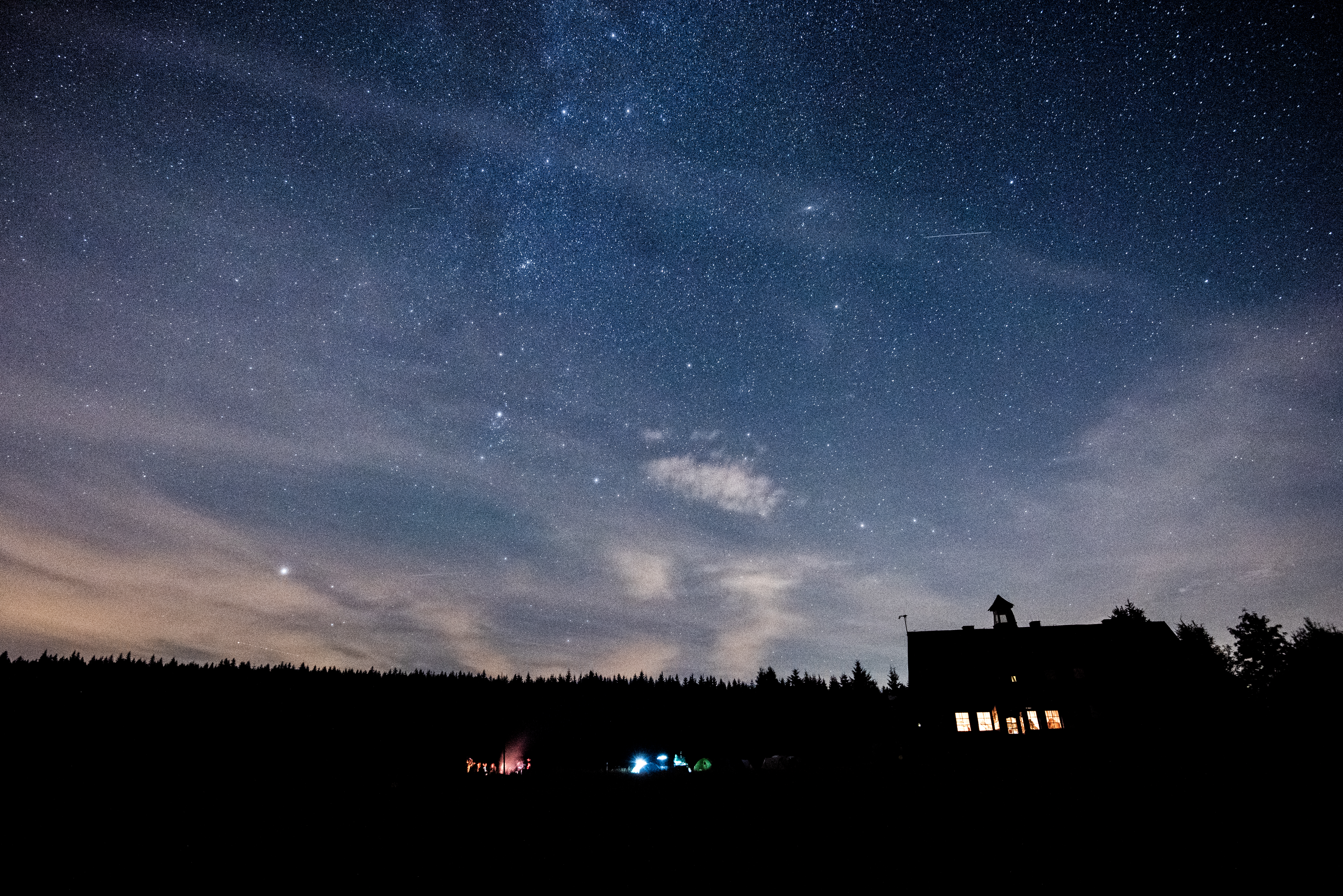 A night at the dark sky park in Charka Gorzystwo, bordering Poland and Czech Republic.