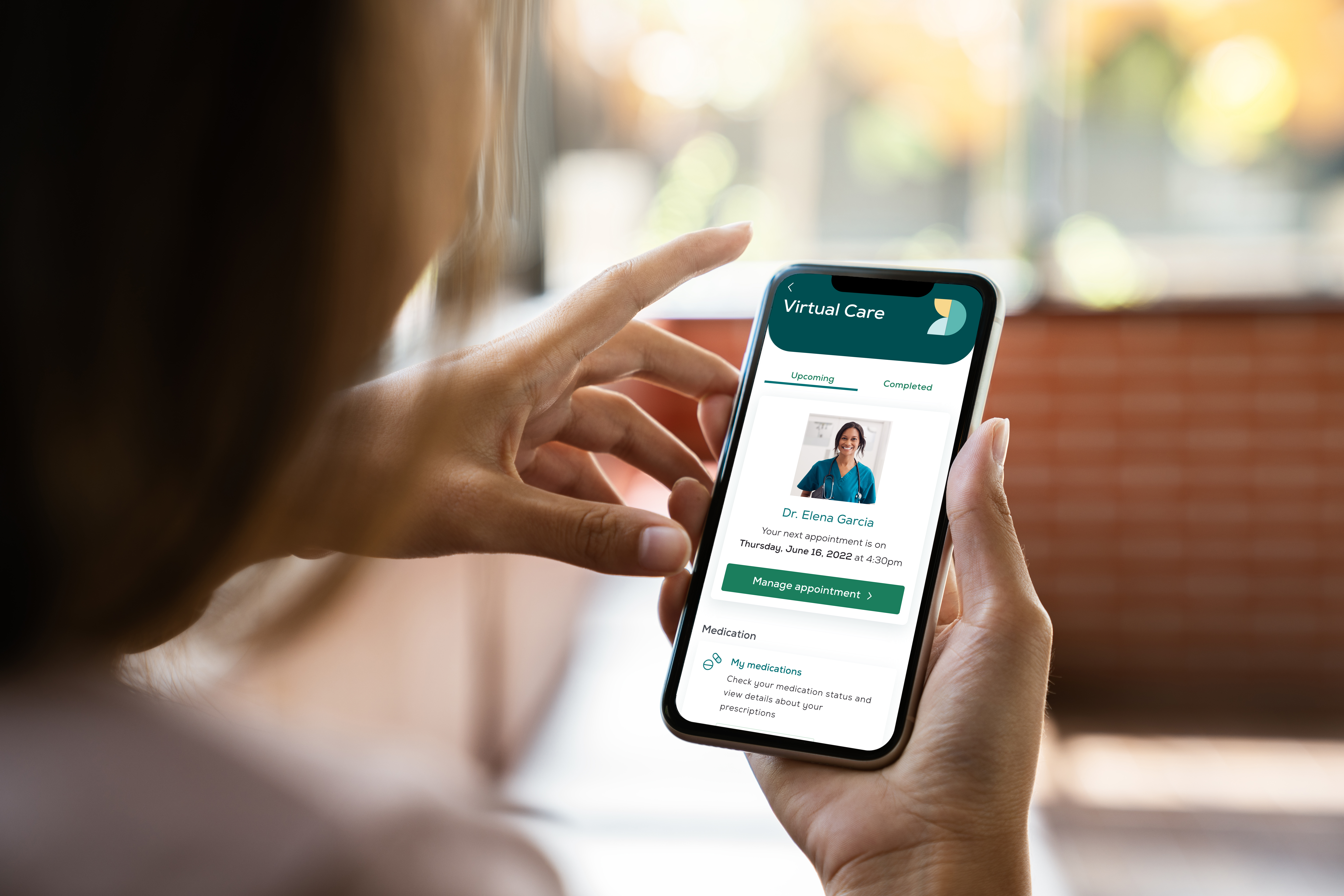 customer logging into their online UTI treatment visit