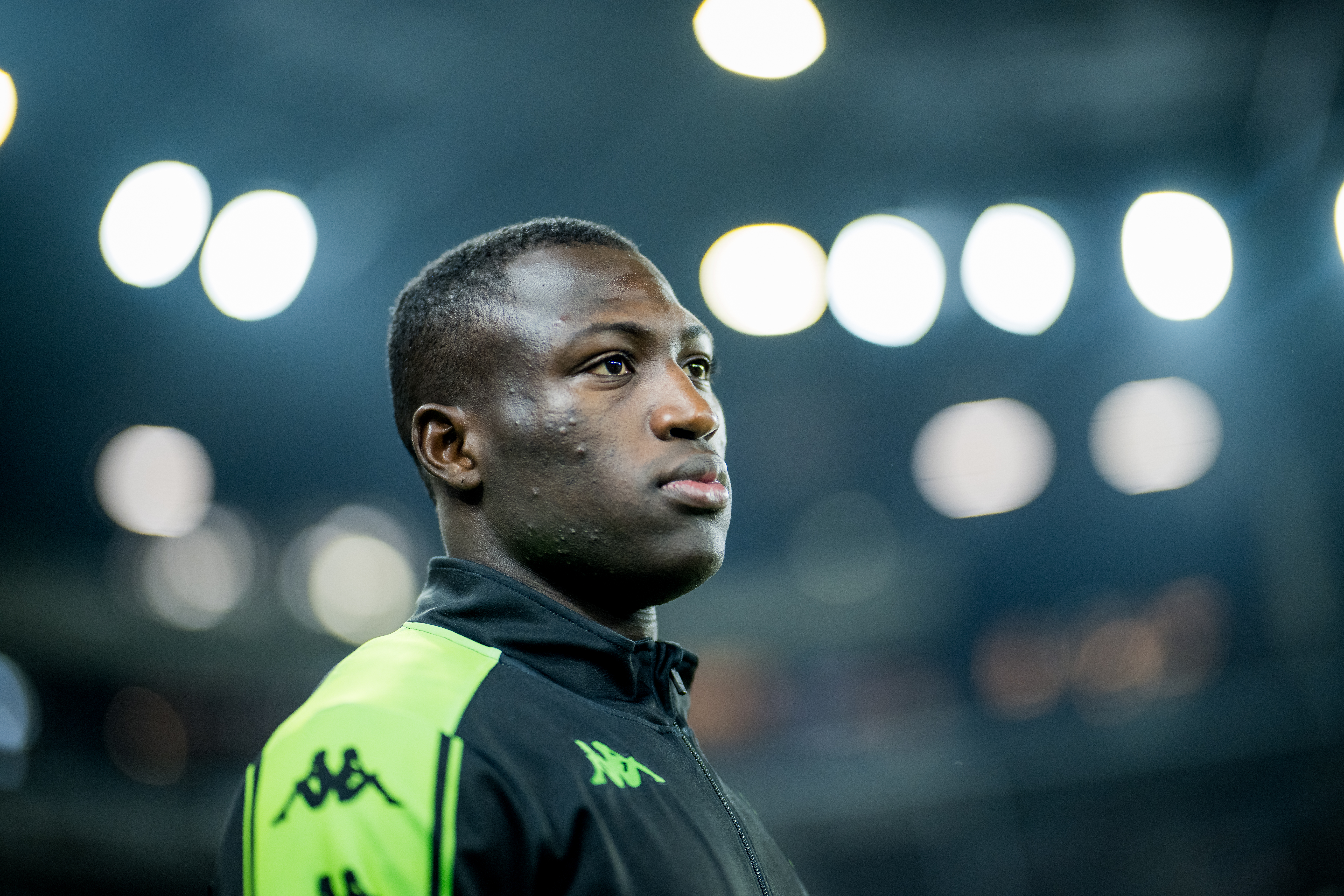 Cercle's Kevin Denkey pictured before a soccer match between Austrian team LASK Linz and Belgian team Cercle Brugge KV, Thursday 07 November 2024 in Linz, Austria, on day 3 of the UEFA Conference League tournament. BELGA PHOTO JASPER JACOBS