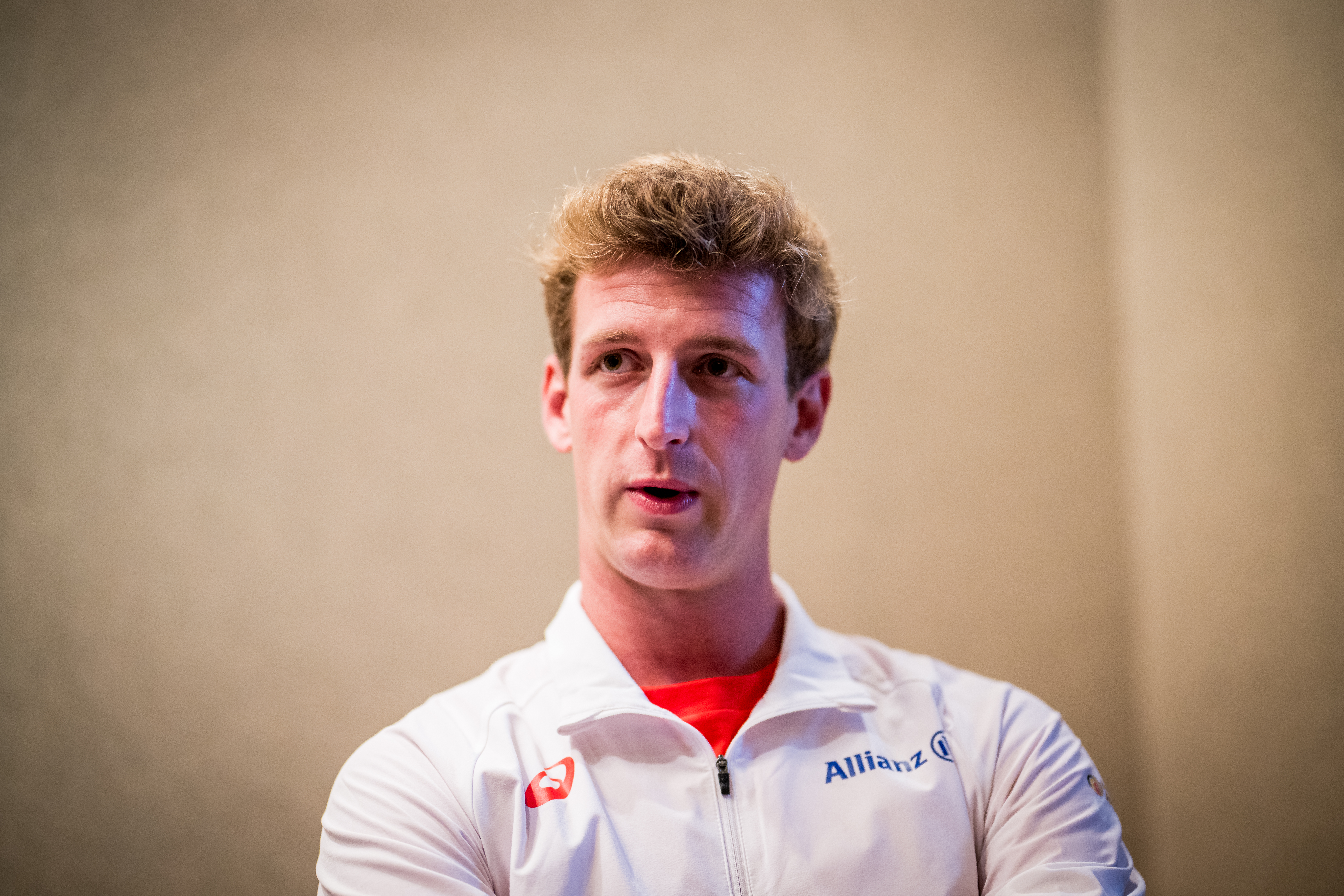 Belgian Alexander Doom talks to the press during a press conference before the World Athletics Championships in Tokyo, Japan, on Thursday 11 September 2025. The outdoor Worlds are taking place from 13 to 21 September. BELGA PHOTO JASPER JACOBS