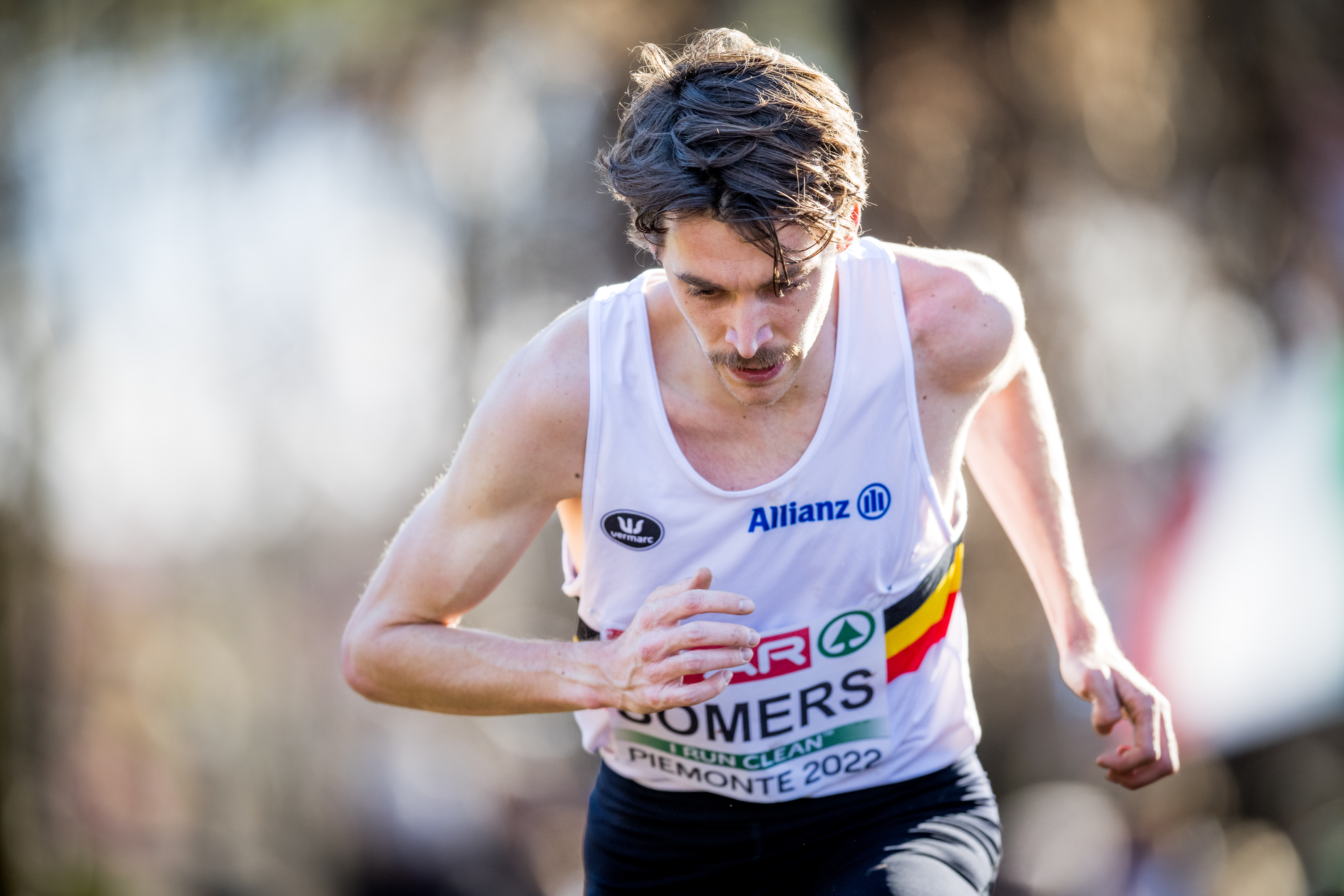 Belgian Michael Somers pictured in action during the men's race at the European Cross Country Championships, in Piemonte, Italy, Sunday 11 December 2022. BELGA PHOTO JASPER JACOBS