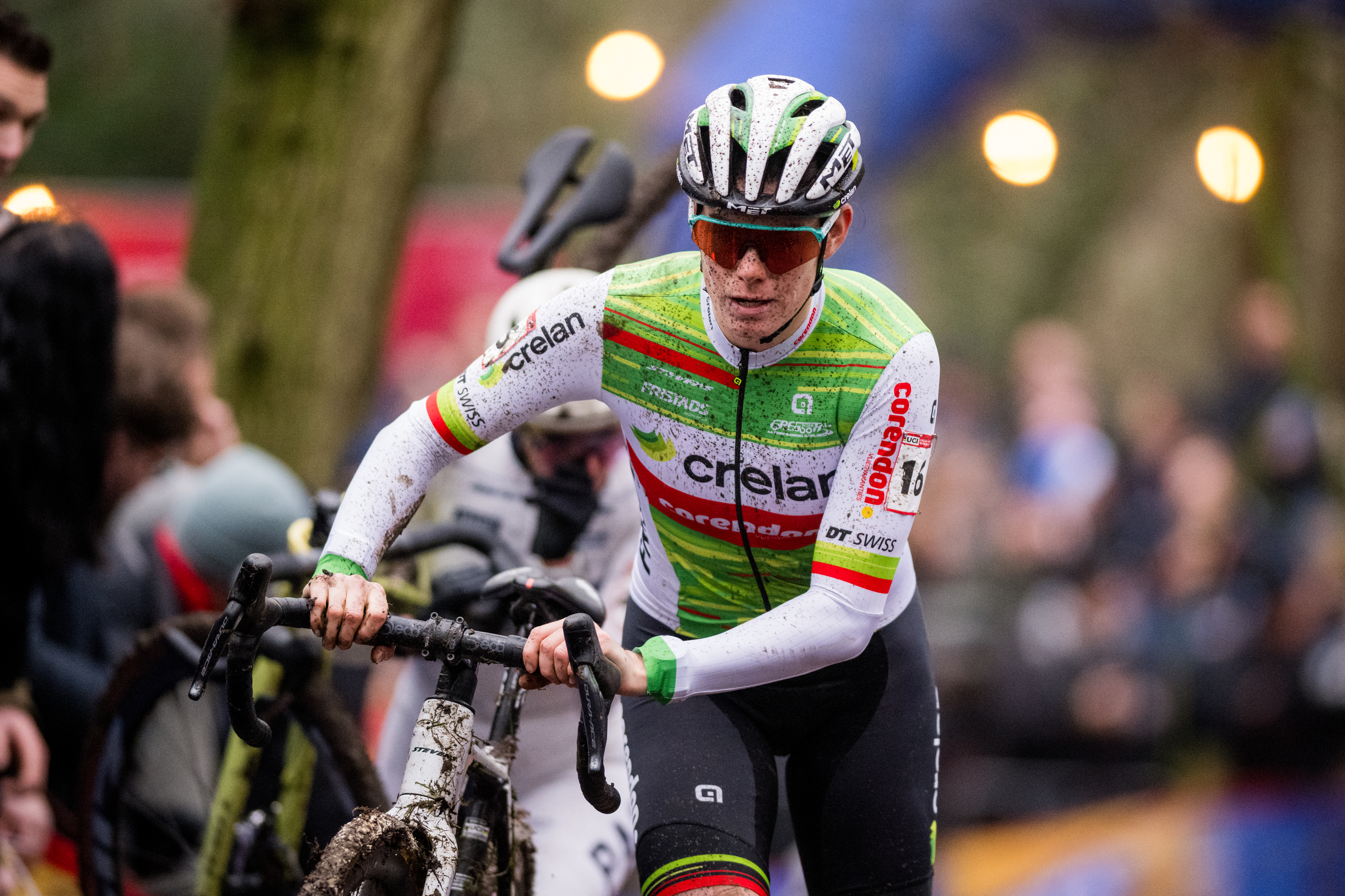 Belgian Marion Norbert Riberolle pictured in action during the women's elite race of the World Cup cyclocross cycling event in Gavere on Thursday 26 December 2024, stage 7 (out of 12) of the UCI World Cup competition. BELGA PHOTO JASPER JACOBS