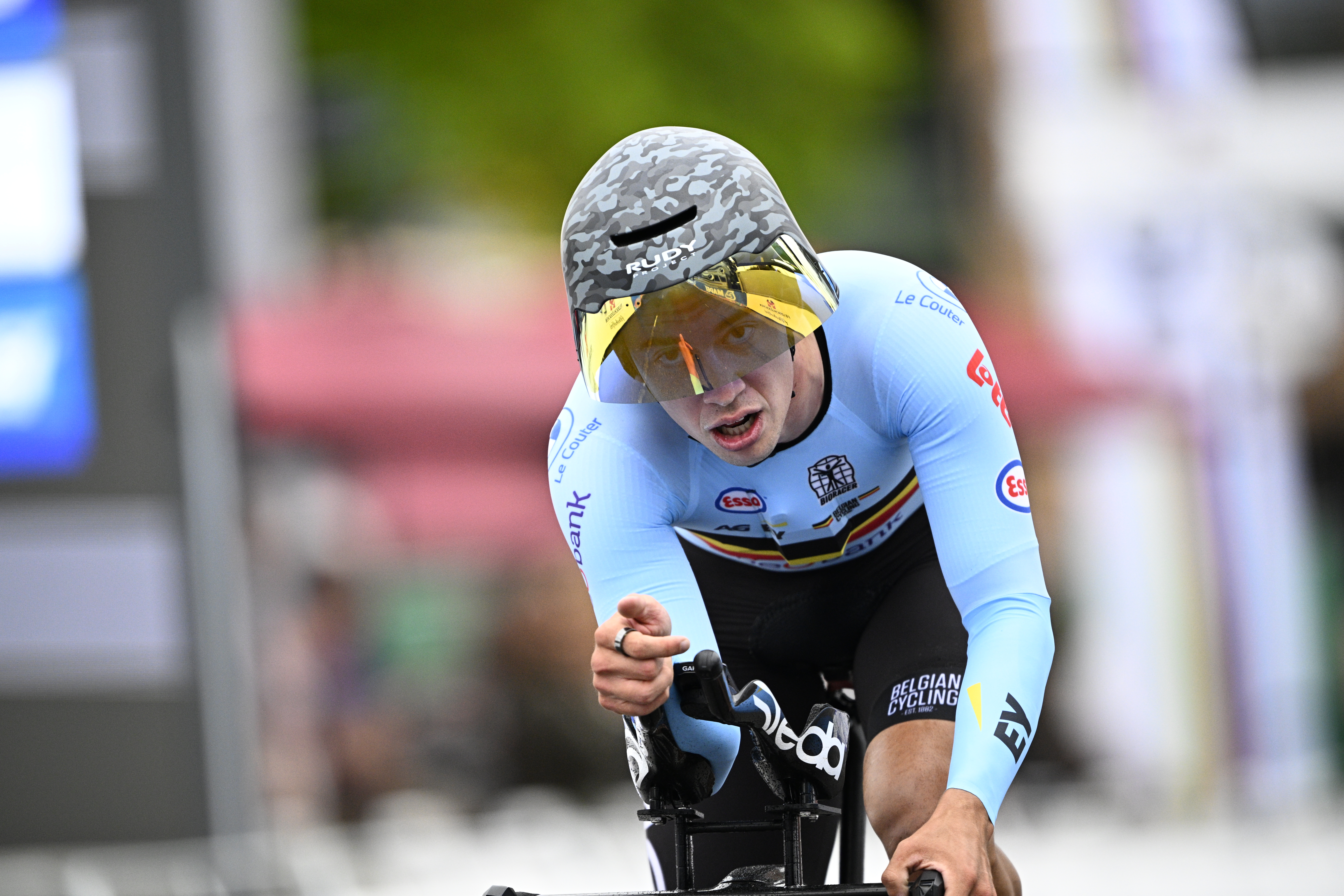 Belgian Noah Vandenbranden pictured in action during the U23 Men individual time trial race at the 2024 UCI Road and Para-Cycling Road World Championships, Monday 23 September 2024, in Zurich, Switzerland. The Worlds are taking place from 21 to 29 September. BELGA PHOTO JASPER JACOBS