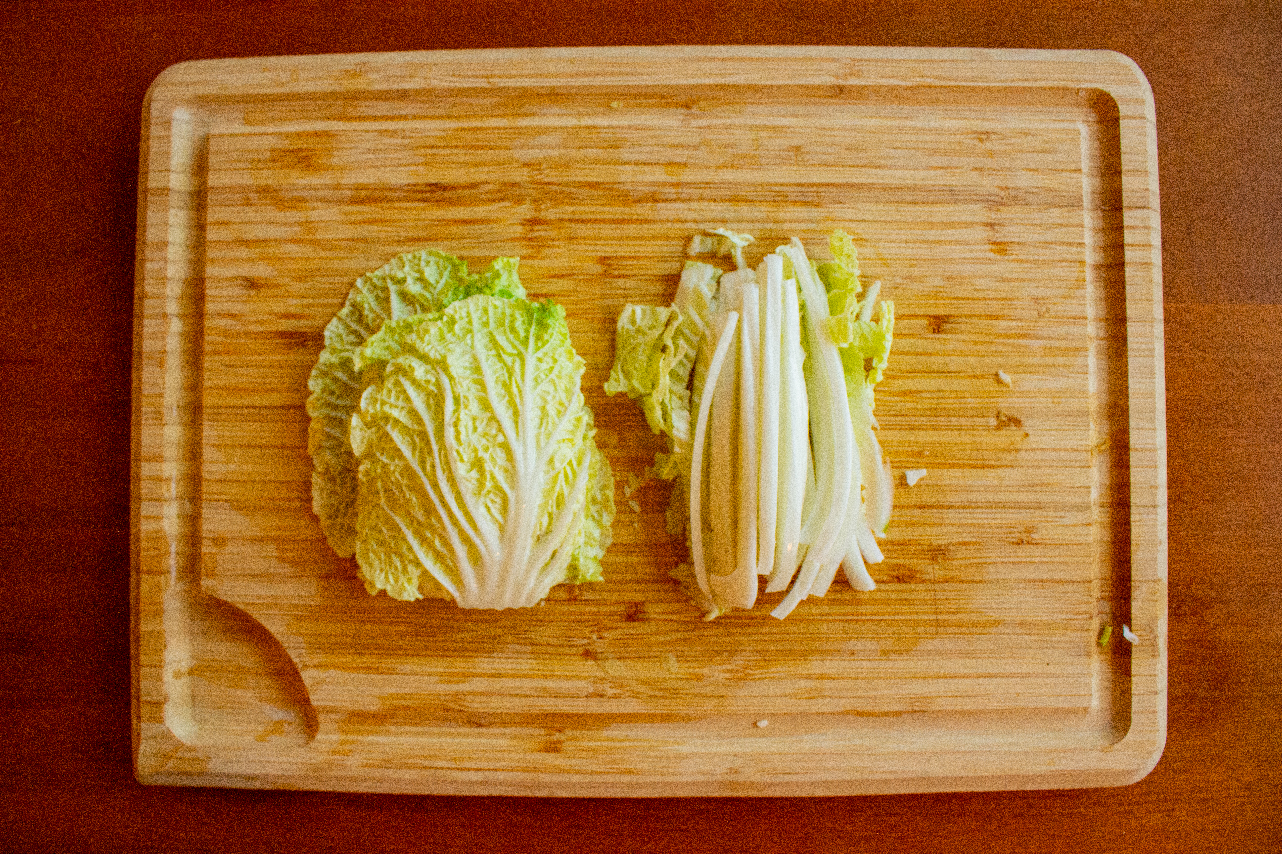 Shredded napa cabbage