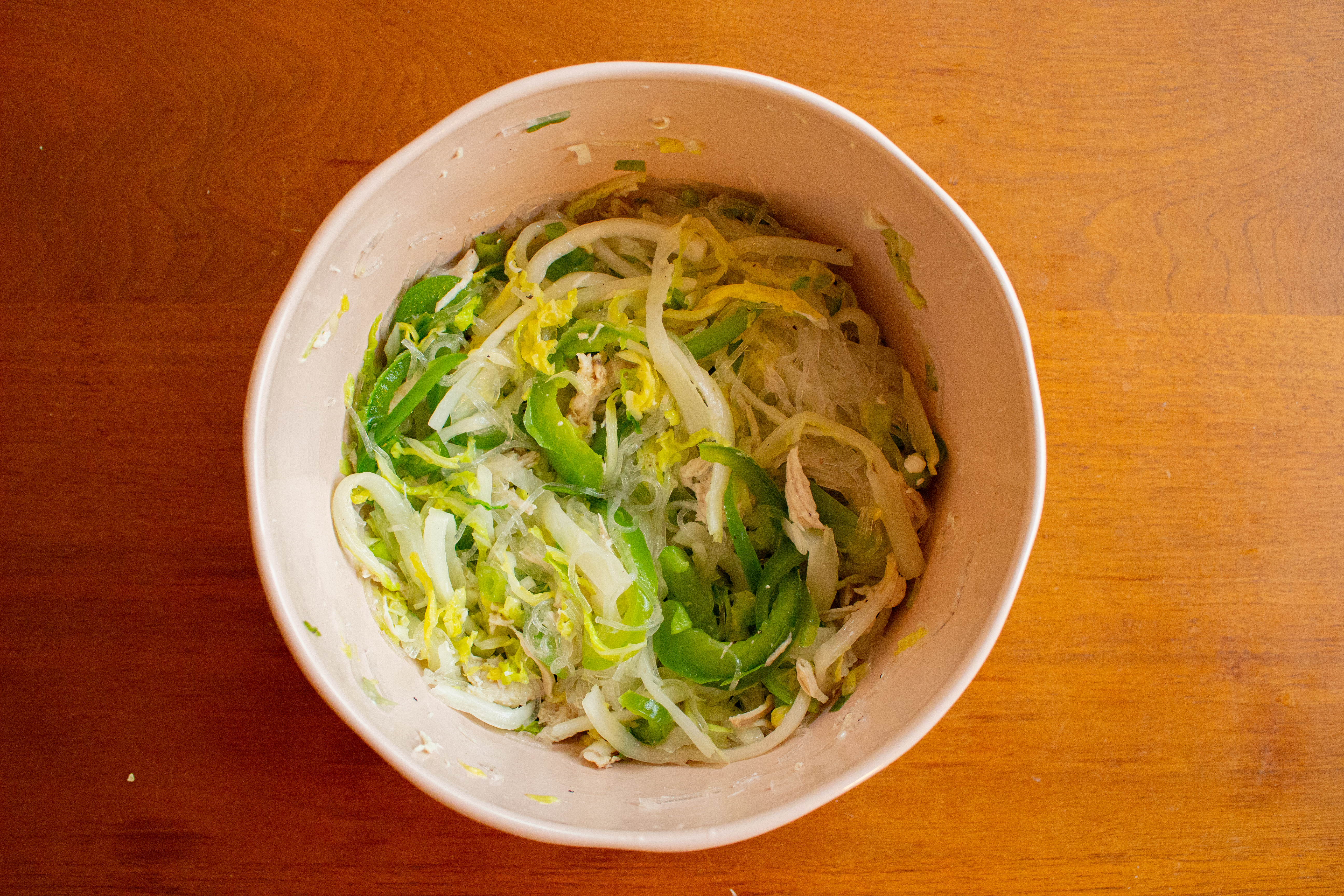 Chicken spring roll filling